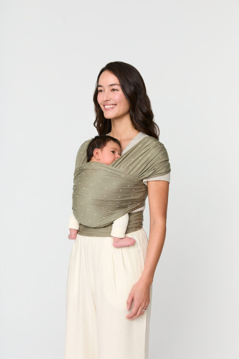 Ergobaby Aura marama Sustainable Knit - Olive Diamonds