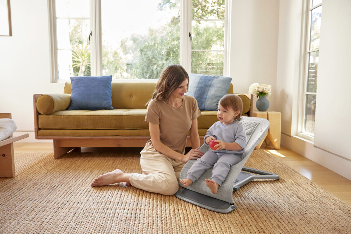 Ergobaby Evolve ležaljka 3u1 mrežasta - Light Grey - Slika 6