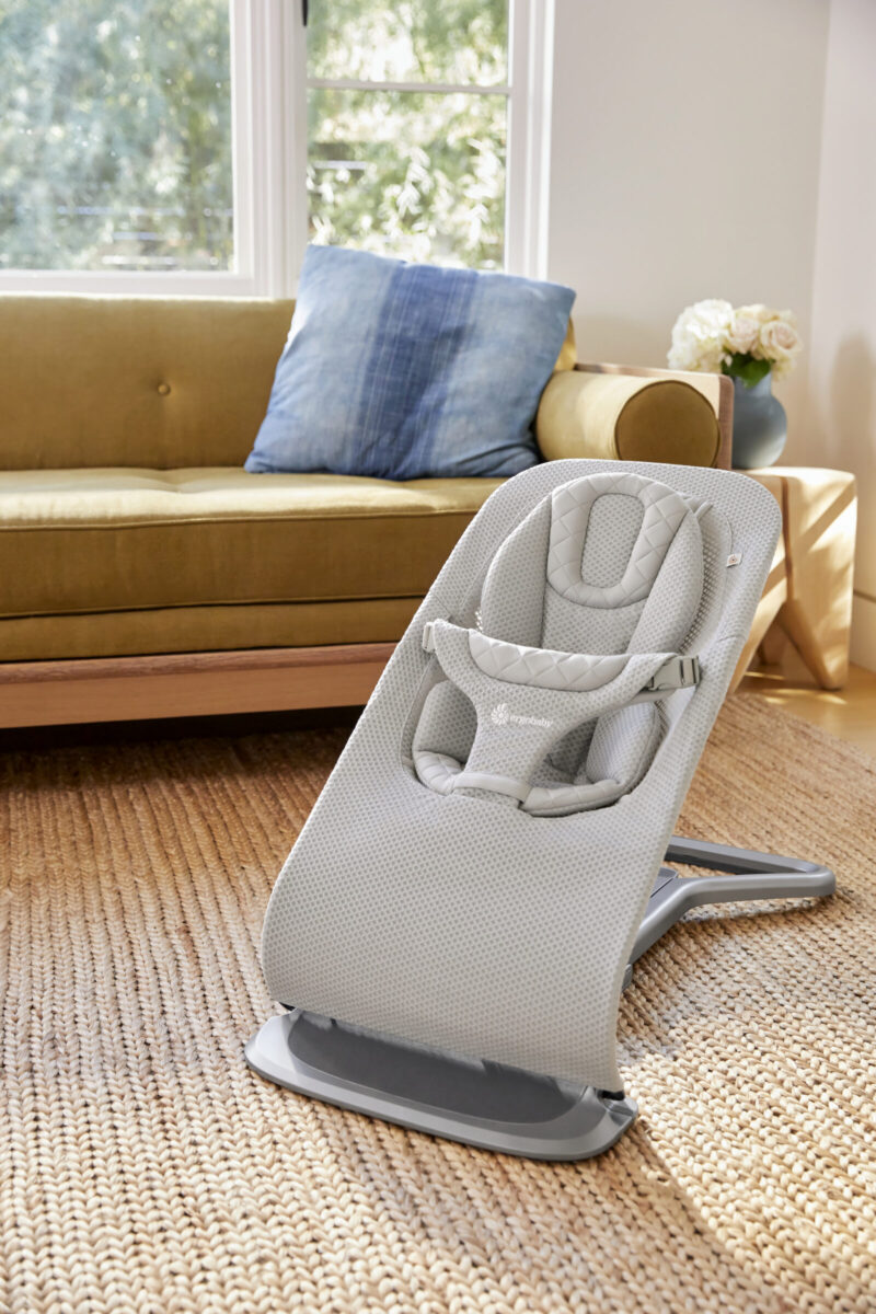 Ergobaby Evolve ležaljka 3u1 mrežasta - Light Grey - Slika 4