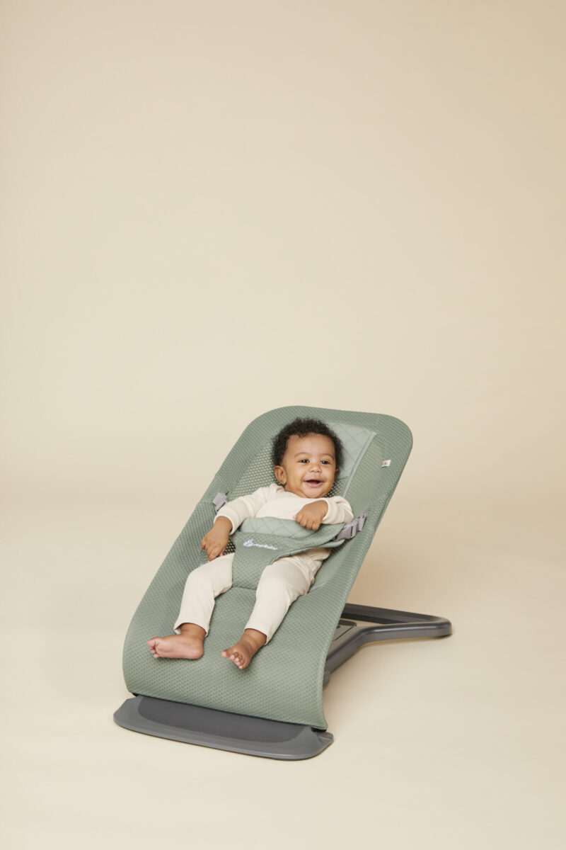 Ergobaby Evolve ležaljka 3u1 mrežasta - Sage Green - Slika 6