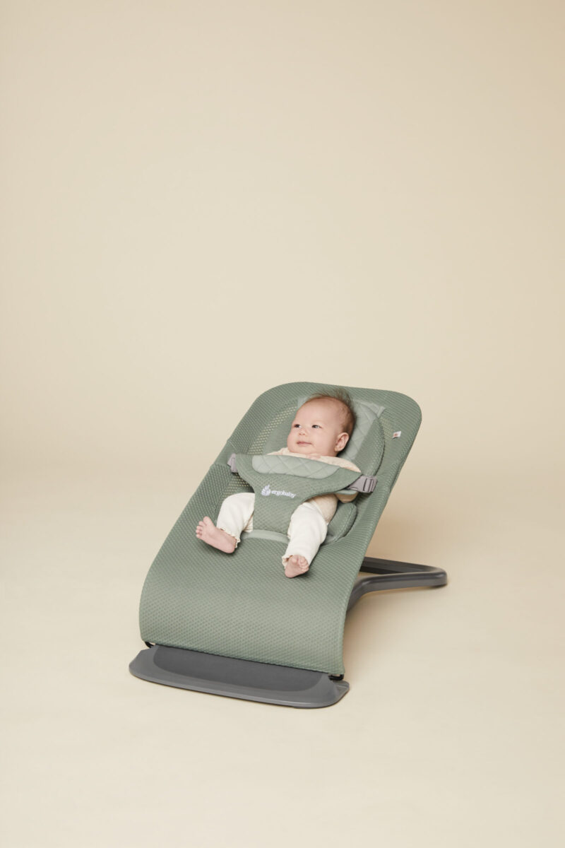 Ergobaby Evolve ležaljka 3u1 mrežasta - Sage Green - Slika 5