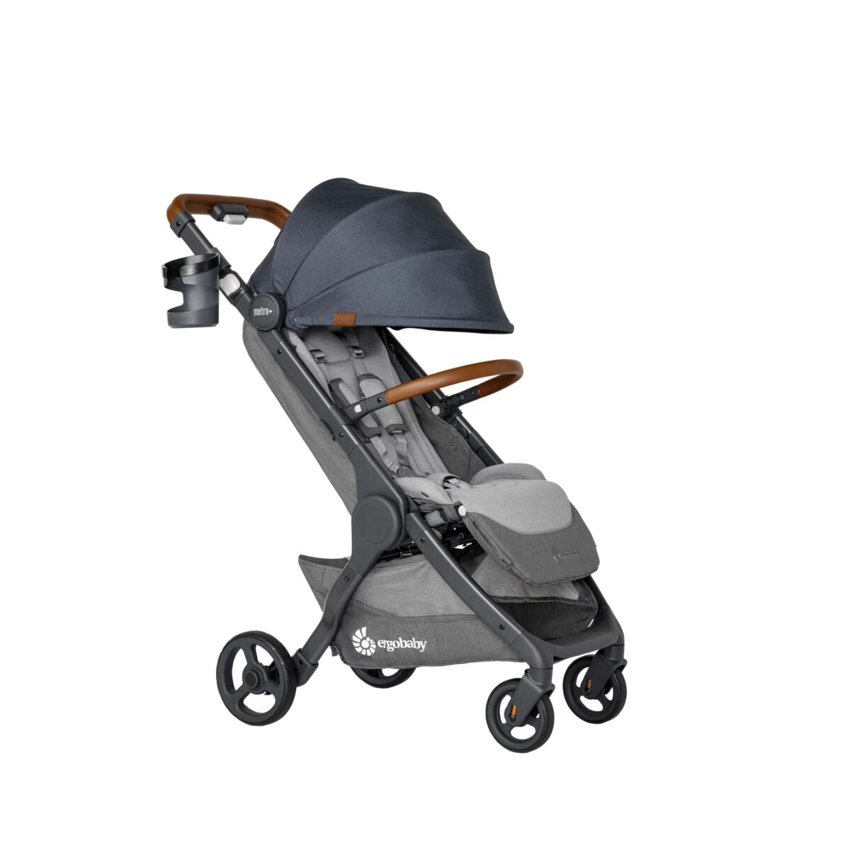 Bundle: Ergobaby Metro+ Deluxe London Grey + prednja zaštitna ručka i držač za bocu