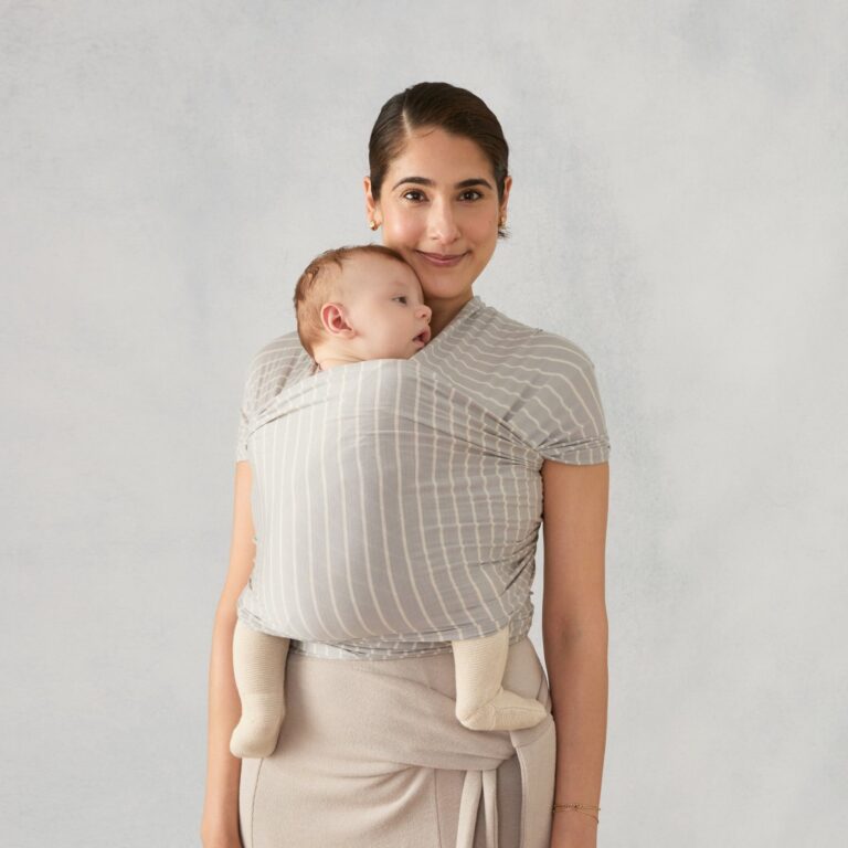 Ergobaby Aura marama Sustainable Knit - Grey Stripes