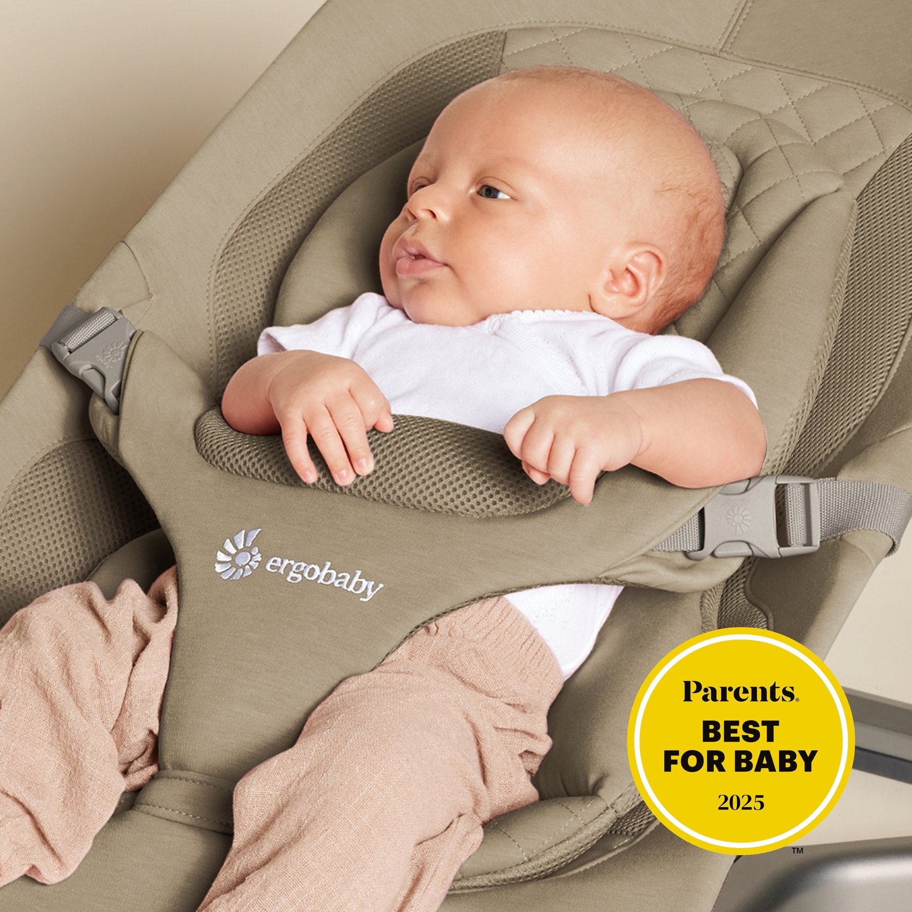 Ergobaby Evolve ležaljka 3u1 – Soft Olive - Slika 8