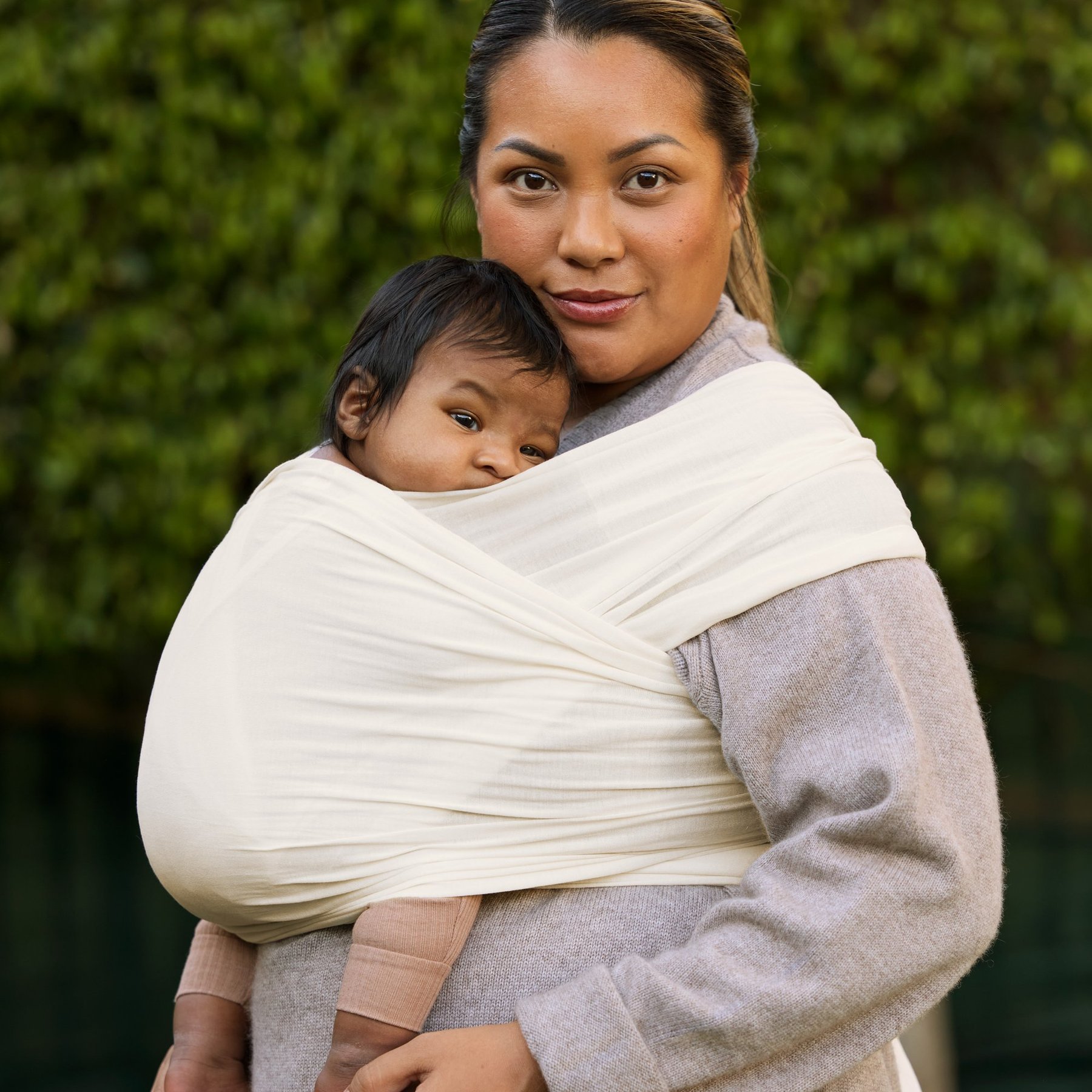 Ergobaby Aura marama Sustainable Knit - Cream - Slika 10